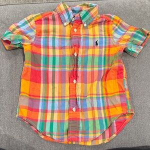 Ralph Lauren 3T - Vibrant Plaid Kids Button Down Shirt